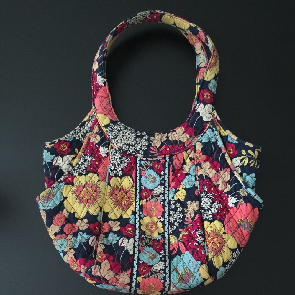 Vera Bradley Retired Happy Snails Quilted Cotton Hobo Shoulder Bag